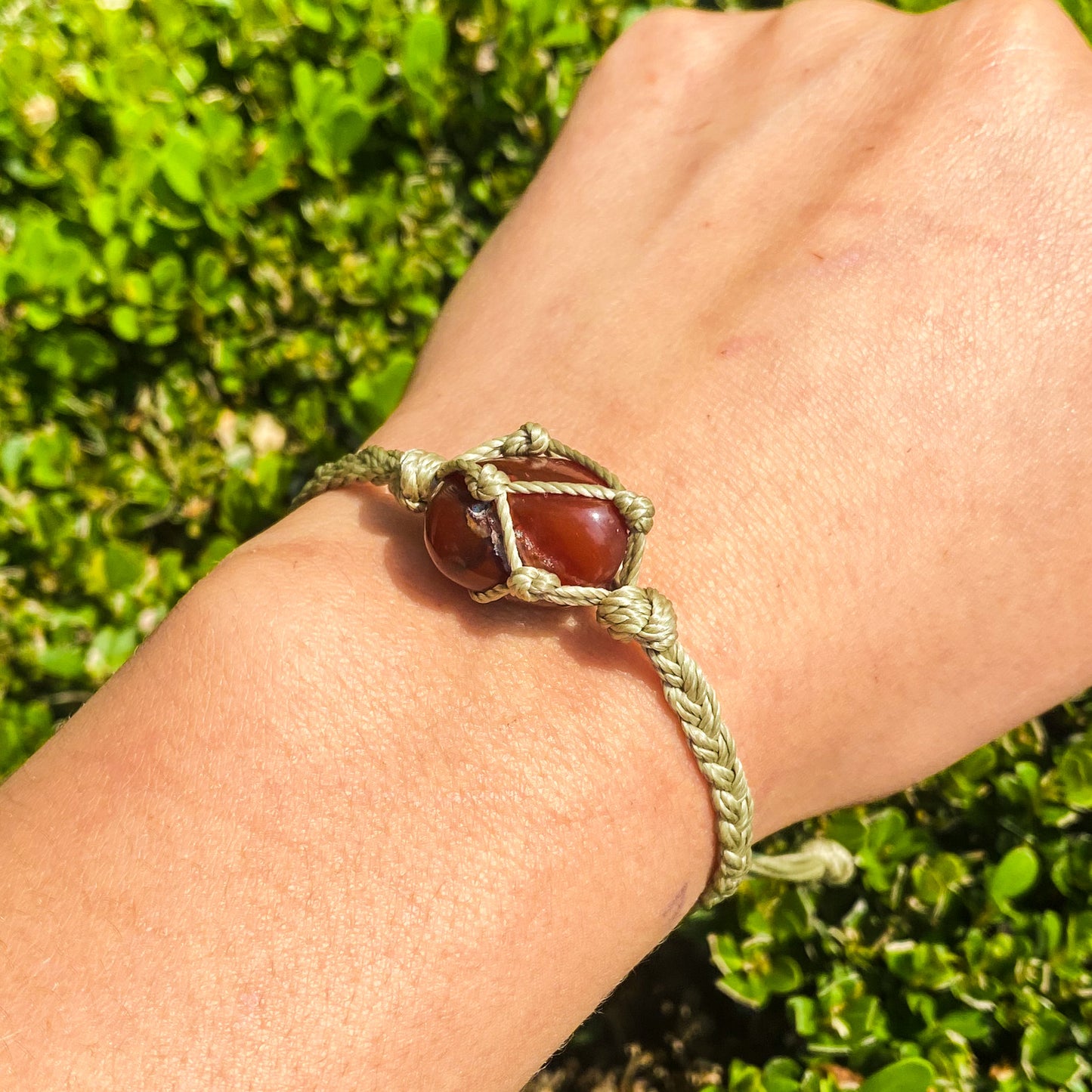 Carnelian Macrame Bracelet